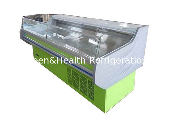 생선 고기 해산물 디스플레이 테이블 냉장고 슈퍼마켓 냉장고 화면