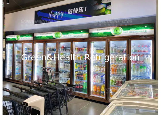 1000L 스탠드 백 바 냉각기 직립 디스플레이 냉장고 맥주 음료 냉각용 조정 가능 선반