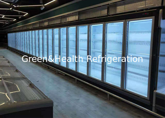 5 셰프 다중 층 오픈 냉장고 채소 과일 유리 문 상품 쇼케이스