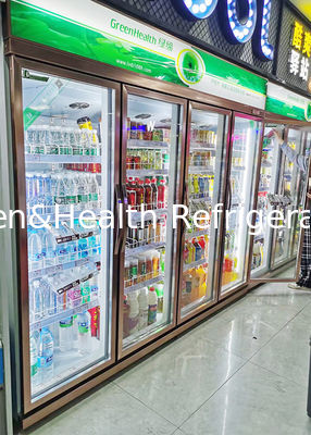 748L 유리 문 냉장고 음료 냉장장고 장비 팬 냉각