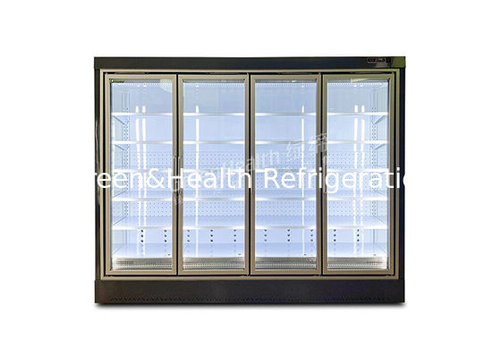 전기 제어 상용 오픈 냉장고 유리 문 슈퍼마켓