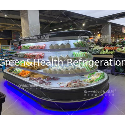 커스텀 섬 상품 디스플레이 둥근 캐비닛 멀티 덱 오픈 힐러