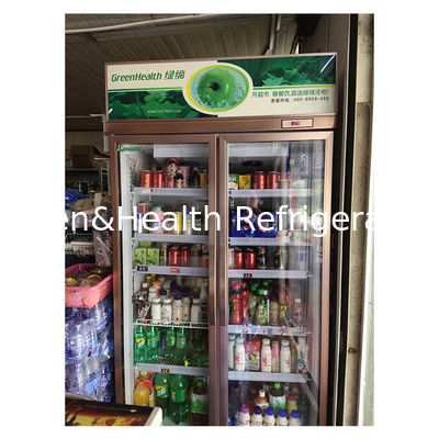 상업용 슈퍼마켓 / 두 개 / 세 개 유리 문 경제 냉장고 디스플레이 냉장고