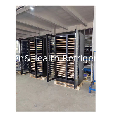 상업용 듀얼 존 온도 와인 냉장고, 너도밤나무 선반 및 316병 용량