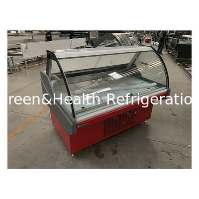 공장 맞춤형 구부러진 요리 식품 저장 디스플레이 냉장고