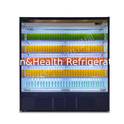 5층 디스플레이 선반 오른쪽 각도 하부 단위 오픈 저장 디스플레이 냉장고