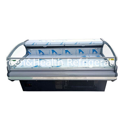 수평 고품질 유럽 디자인 신선 고기 냉장 보관 디스플레이 냉장고