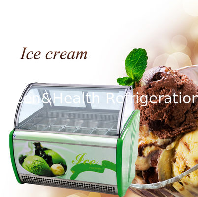 -18~-22 정도 12 쟁반 아이스크림 전시 냉장고 Danfoss/Tecumseh 압축기