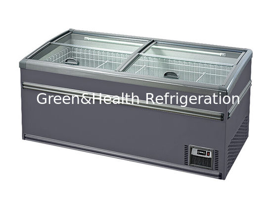 코스톰 낮은 가격 광고용 디스플레이 냉장고 슈퍼마켓 섬 냉장고